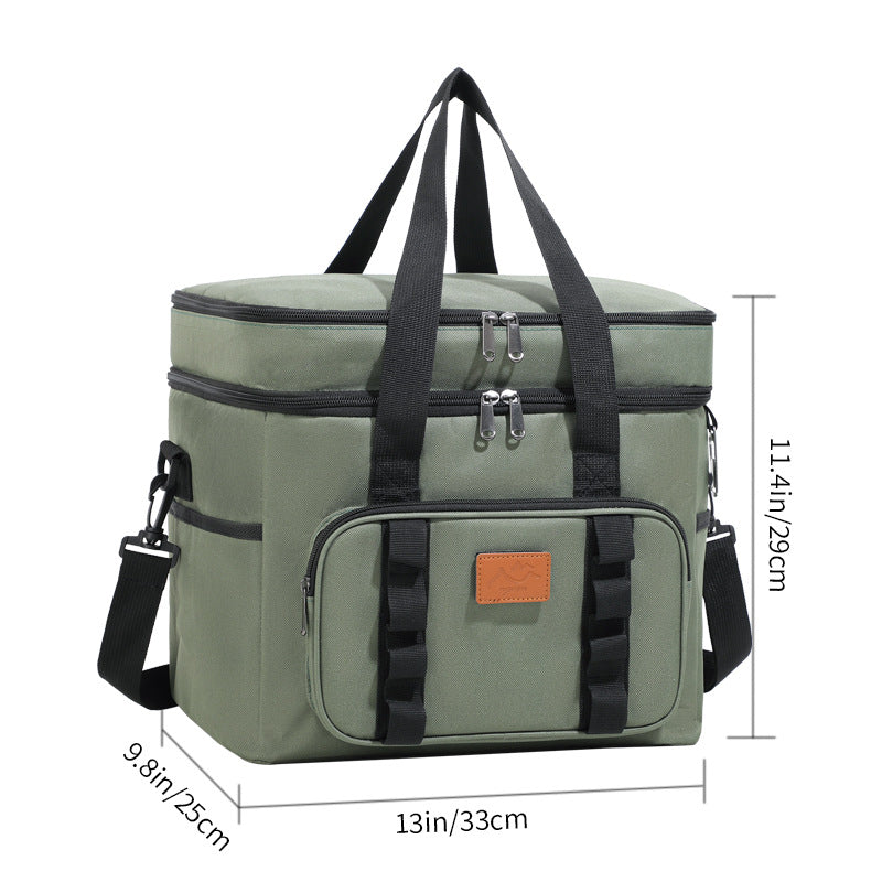 NNEDSZ Green 23L Extra Large Insulated Cooler Bag with Double Layers