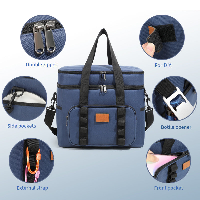 NNEDSZ Green 23L Extra Large Insulated Cooler Bag with Double Layers